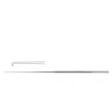 Rhoton Micro Hook Angled 90° - Semi-Sharp Stainless Steel, 18.5 cm - 7 1/4" Tip Size 2 mm